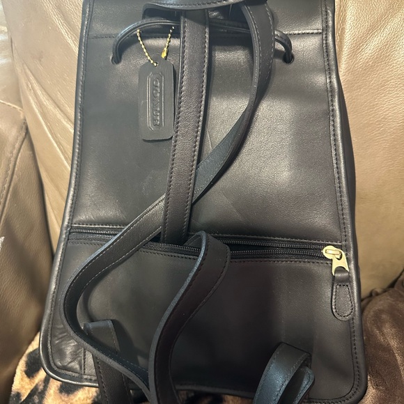 Vintage 2002 Coach 9791 Daypack Black Glove Tanned Leather Backpack w/ COA main image 10
